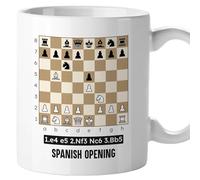 El Kraken Mug chess, openings; board; original mugs; gift; regalo, both sides printed, premium ceramic 330 mL (Italian)
