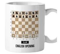 El Kraken Mug chess, openings; board; originale mugs; gift; regalo, both sides printed, premium ceramic 330 mL (English)