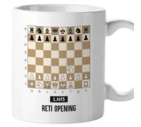 El Kraken Mug chess, openings; board; originale mugs; gift; regalo, both sides printed, premium ceramic 330 mL (Reti)