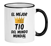 El Mejor Tio Del Mundo Mundial Tazzine Da Caffè Ceramica Tazza Eleganti Mug Per Espresso Tè Cappuccino 330Ml