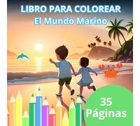 El Mundo Marino: Libro para pintar A | Regalo Niños | Ideas de regalo Niños | libro niños | libro de colorear