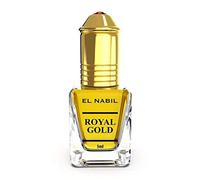 El Nabil Parfum Royal Gold 5 ml olio profumato, senza alcol, fragranza al muschio di alta qualità, orientale, arabo, naturale, ambrato (etichetta in lingua italiana non garantita)