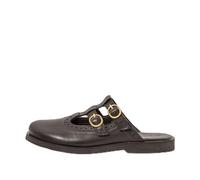 El Naturalista 5870 ARENISCA Scarpe Donna Ciabatte Pelle Nero Fibbie Oro 40