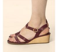 El Naturalista N852 SOFT NAPPA BURDEOS/ GAIA SANDALO CON TACCO DONNA RED