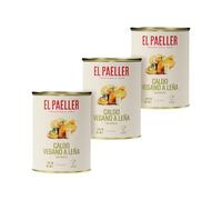 EL PAELLER - Brodo di Verdure | 100% Vegano | Cotto a Legna con Ingredienti 100% Naturali | Certificato Vegan Food | Ideale per Paellas e Risotti | Confezione da 3 unità, 3 Litri | Senza Conservanti