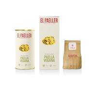 EL PAELLER - Paella Kit | Preparato per Paella di Verdure | Cotto Artigianalmente a Legna | Ingredienti 100% Naturali | Per 2-3 Persone | Facile da Preparare in soli 18 Minuti | Senza Glutine