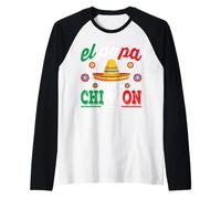 El Papa mas Chingon - Bandiera Regalo per papà Messicano Maglia con Maniche Raglan