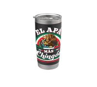 El Papa Más Chingón Funny Matching Family Couples Humor Bicchiere termico in acciaio inox doppia parete
