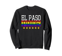 El Paso Pride Texas Gay Lesbiche Queer LGBT Bandiera Arcobaleno Felpa