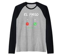 El Paso Sta chiamando e Devo Andare in Texas in Viaggio Maglia con Maniche Raglan