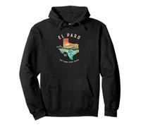 El Paso Texas Outdoors Vintage Nature Illustration Felpa con Cappuccio