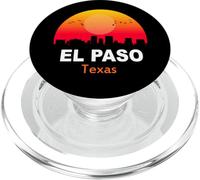 El Paso Texas State USA Vintage Sunset Retro City Skyline PopSockets PopGrip per MagSafe
