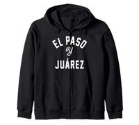 El Paso Y JUÁREZ - El Paso TX/Ciudad Juárez - Design Bianco Felpa con Cappuccio