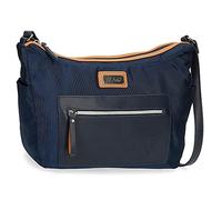El Potro Borsa messenger chic da donna, Blu, 38x28x9 cms, Borsa per computer adattabile