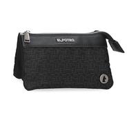 El Potro Luna Portafoglio Beauty case nero 17,5 x 9,5 x 2 cm Poliestere con dettagli in pelle sintetica by Joumma Bags