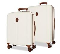El Potro Ocuri - Set di valigie bianche, 55/70 cm, rigido 6,2 kg, chiusura TSA ABS 6,2 kg, 118L, estensibile bagaglio a mano, bianco, Taglia unica, Set di valigie