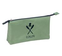 EL PULPO VERDE - Astuccio triplo, astuccio per bambini, ideale per bambini in età scolastica, comodo e versatile, qualità e resistenza, 22 x 3 x 12 cm