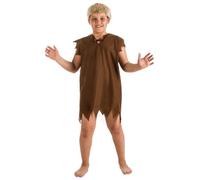 El Rey del Carnaval Costume Da Cavernicola Marrone - Bambino, Da 8 a 10 anni