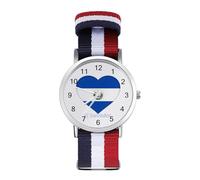 El Sal-vador - Orologio da polso al quarzo con numeri arabi, con cinturino regolabile per uomo e donna
