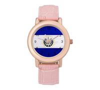 El Sal-vador - Orologio da polso da donna, in legno, con bandiera in legno, alla moda, morbido, regalo per compleanni, San Valentino, Stile:, regular, MHXYZHW