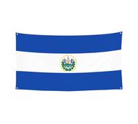 El Salvador - Bandiera da appendere con stampa natalizia, 177,8 x 88,9 cm, per Natale, compleanno, festa, celebrazione, striscione