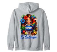 El Salvador Bandiera Salvadoregna Patrimonio ispanico Famiglia Ara Felpa con Cappuccio