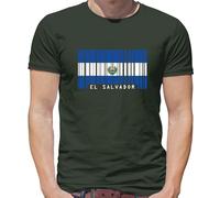El Salvador Codice a Barre Bandiera - T-Shirt - Paese Bandiere San Republic