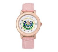 El Salvador - Orologio da polso da donna con stemma personalizzato, alla moda, con cinturino morbido, regalo per compleanni, San Valentino, Stile:, regular, MHXYZHW