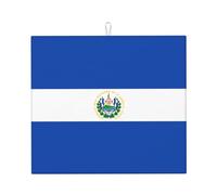 El Salvador - Tappetino scolapiatti da cucina, decorativo, resistente e lavabile, super assorbente, antiscivolo, 40,6 x 45,7 cm