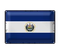 El Salvador - Targa in metallo, decorazione vintage, arte da parete, 30 x 20 cm