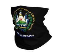 El Salvadoran Flag Logo Ghetta da Collo Elegante Decorazione Facciale Durevole Sciarpa A Tubo per Adulto Arrampicata Escursionismo 26X30CM