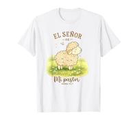 El Señor Es Mi Pastor Agnello Design Salmo 23:1 Carino Pecora Maglietta