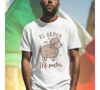 El Senor Mi Pastor Lamb T Shirt Uomo Cotone Estivo Moda Casual Regalo Originale Elegante Qualità Top Offerta Esclusiva Spedizione Rapida Idea Regalo L,M,S,XL,XXL,XXXLAnimale,LettereTessuto in maglia