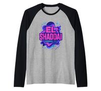 El Shaddai Genesi 17:1 Layered Text Christian Maglia con Maniche Raglan