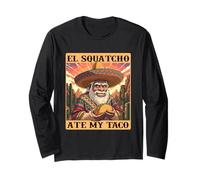 El Squatcho Ate My Taco - Amante dei Taco Messicano Cinco de Mayo Maglia a Manica