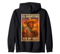 El Squatcho Ate My Taco Bigfoot Taco Amante Grafica Felpa con Cappuccio