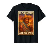 El Squatcho Ate My Taco Bigfoot Taco Amante Grafica Maglietta