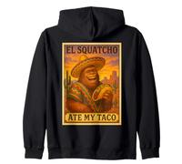 El Squatcho Ate My Taco, Divertente Disegno a Forma di Bigfoot Felpa con Cappuccio