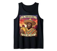 El Squatcho Ate My Taco Messicano Sasquatch Grafica Divertente Canotta