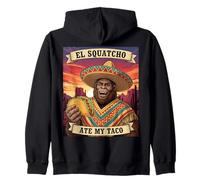 El Squatcho Ate My Taco Messicano Sasquatch Grafica Divertente Felpa con Cappuccio
