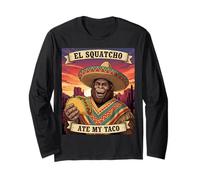 El Squatcho Ate My Taco Messicano Sasquatch Grafica Divertente Maglia a Manica