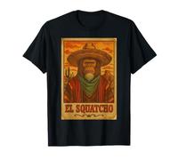 El Squatcho Divertente Messicano Bigfoot Sombrero Maglietta