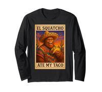 El Squatcho ha Mangiato Il Mio Taco Arte Ispirata al Sud-Ovest Maglia a Manica