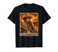 El Squatcho The Outlaw Retro Bigfoot Western Maglietta