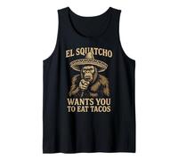 El Squatcho Vuole Che tu mangi Tacos Funny Sasquatch Cryptid Canotta