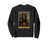 El Trono Tarocchi Dark Gothic Skeleton Queen Felpa