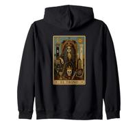 El Trono Tarocchi Dark Gothic Skeleton Queen Felpa con Cappuccio