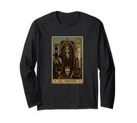 El Trono Tarocchi Dark Gothic Skeleton Queen Maglia a Manica