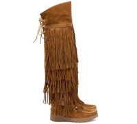 EL VAQUERO Stivale indianino Esme Silverstone Mou con zeppa e frange - ESME SILVERSTONE MOU 38