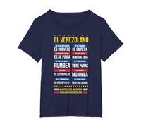 El Venezolano es... Divertente Maglietta Spagnola Maglietta, Donna Plus-Size, Navy, 2X